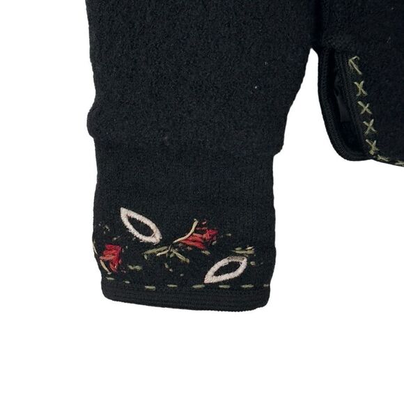 Vintage Icelandic Design Wool Floral Embroidered Sweater Jacket | Size S/M - Picture 8 of 10